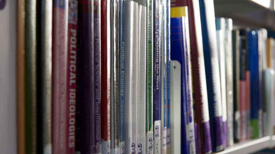 Bookshelves in the Library